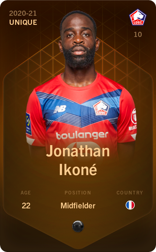 Sorare - Sorare Official - Jonathan Ikoné 2020-21 • Unique - NFT # 10443989207493309156558549526105174779976348457013402442938233269082674447249