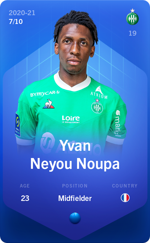 Sorare - Sorare Official - Yvan Neyou Noupa 2020-21 • Super Rare 7/10 - NFT # 84099035125095454590682648945238434974120830424441572403628308292822082383376