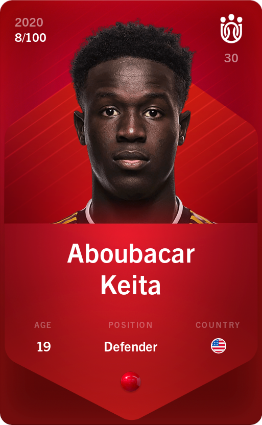 Sorare - Sorare Official - Aboubacar Keita 2020-21 • Rare 8/100 - NFT # 45129133668096364082310106319246127974578176139965486098259094205957957371857