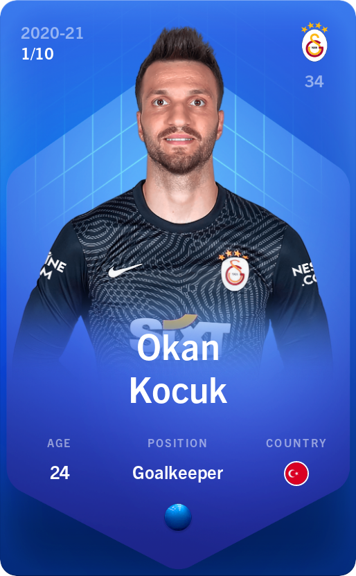 Sorare - Sorare Official - Okan Kocuk 2020-21 • Super Rare 1/10 - NFT # 63671010168875660206046771335417445305799768857757930789503269723370332752458