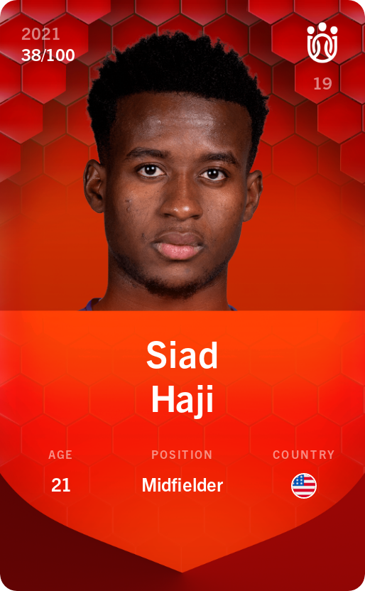 Sorare - Sorare Official - Siad Haji 2021-22 • Rare 38/100 - NFT # 24795370279632977481240776699853755737562010218265572220336645087303235582677