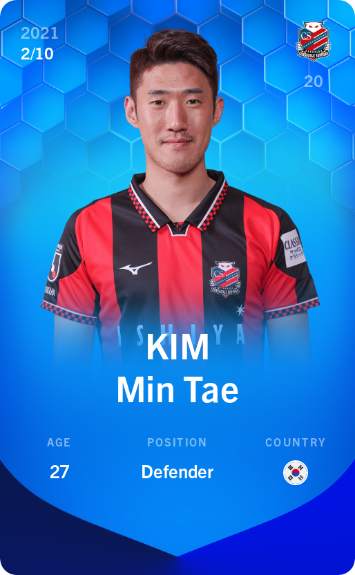 Sorare - Sorare Official - KIM Min Tae  2021-22 • Super Rare 2/10 - NFT # 99845489798442666626978541528327710734012288905096607740838890029168692526728