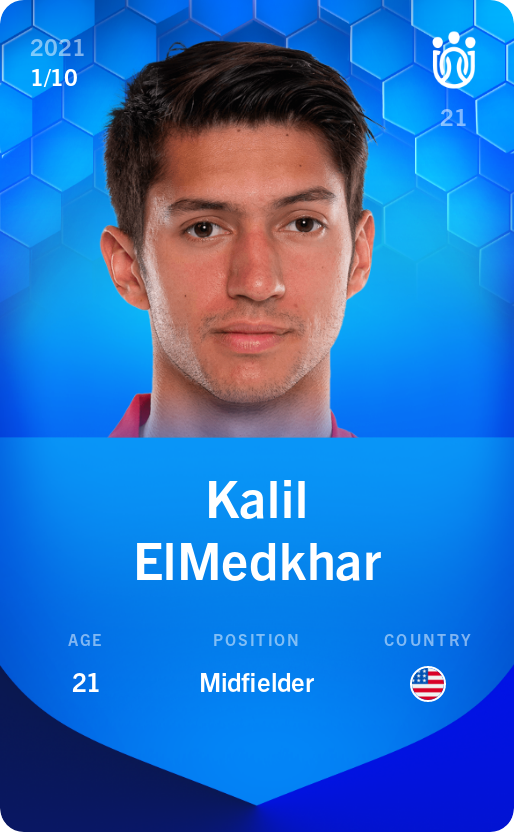 Sorare - Sorare Official - Kalil ElMedkhar  2021-22 • Super Rare 1/10 - NFT # 42666026802517245813751393530705341993811600383446411437448819325643654709943