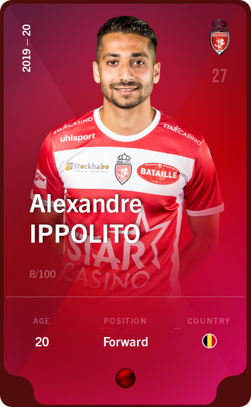 Sorare - Sorare Official - Alexandre Ippolito 2019-20 • Rare 8/100 - NFT # 21688685776087520965990719634456732485289106095228569000686300798540204772948