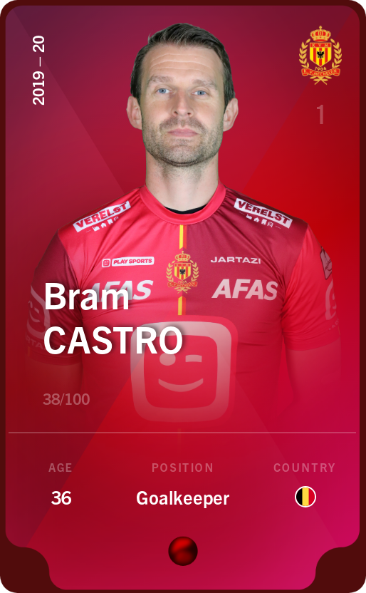 Sorare - Sorare Official - Bram Castro 2019-20 • Rare 38/100 - NFT # 27350273079847035022633111257244159515742741542571512852932830677735968210606