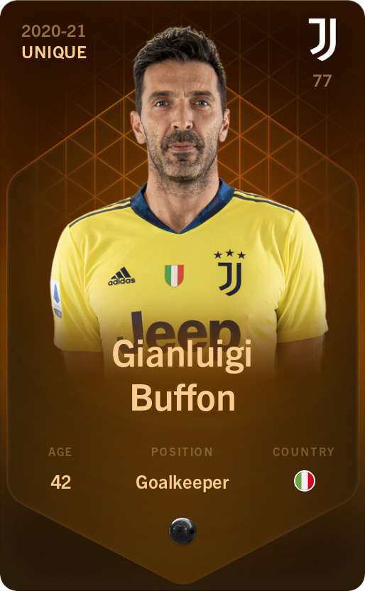 Sorare - Sorare Official - Gianluigi Buffon 2020-21 • Unique - NFT # 43803687202410021367693737185663167223895495538224881411715200603095733697988