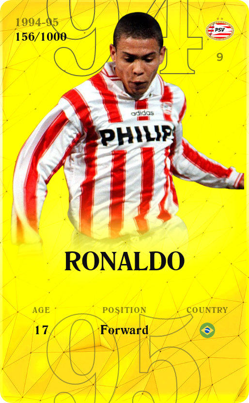 Sorare - Sorare Official - Ronaldo 1994-95 • Limited 156/1000 - NFT # 71838487059273600450012890092813390645124996564155166754381822368564471220394