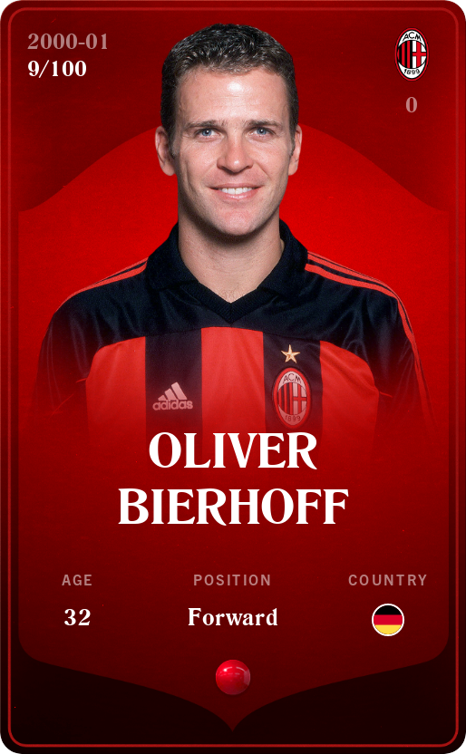 Sorare - Sorare Official - Oliver Bierhoff 2000-01 • Rare 9/100 - NFT # 97799526236870696076240610269071596094753981804009654031871381751700674234716