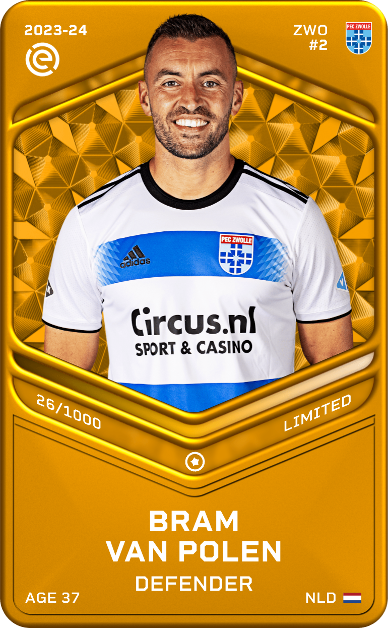 Sorare - Sorare Official - Bram van Polen 2023-24 • Limited 26/1000 - NFT # 62771841201882477958473419408155458160823503969873971745052841286096848700191
