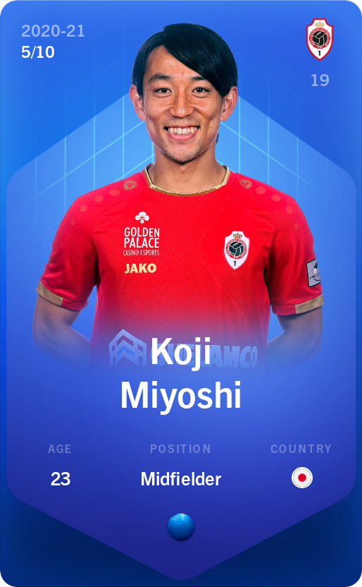 Sorare - Sorare Official - Koji Miyoshi 2020-21 • Super Rare 5/10 - NFT # 89722994169171724904799141575544945412720134452425641707243574211130910739125