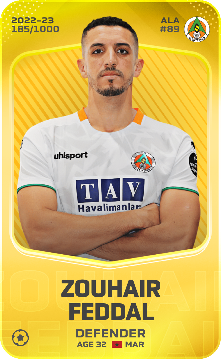 Sorare - Sorare Official - Zouhair Feddal 2022-23 • Limited 185/1000 - NFT # 60131125741078919315713805111146505514431730972733499821045877523953533364997