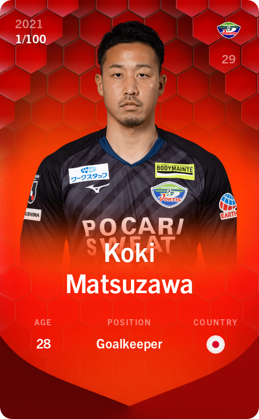 Sorare - Sorare Official - Koki Matsuzawa 2021-22 • Rare 1/100 - NFT # 3740647433916160936775986640767467196315812635760237836940221600134985220508