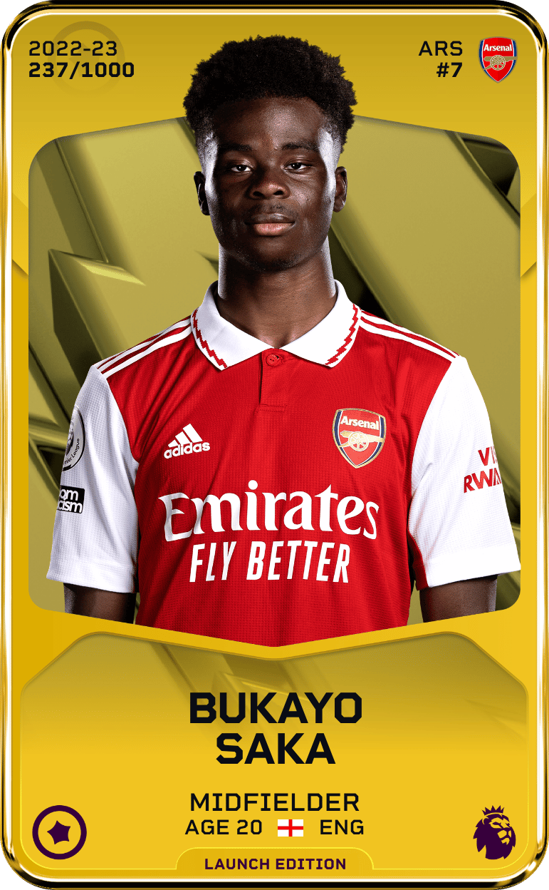 Bukayo Saka 2022-23 • Limited 237/1000