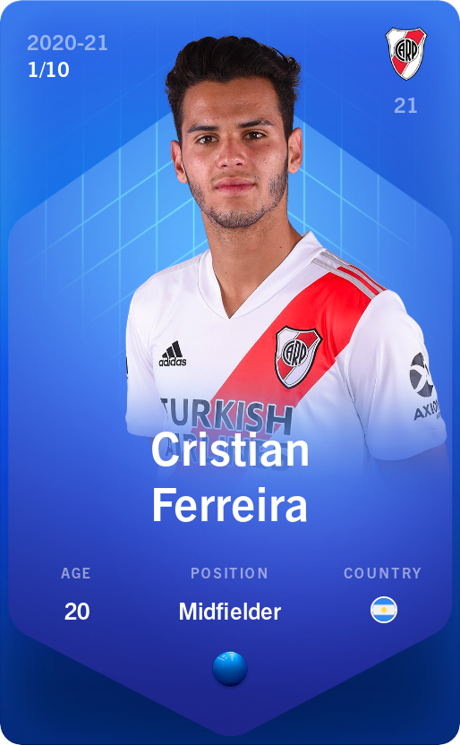 Sorare - Sorare Official - Cristian Ferreira 2020-21 • Super Rare 1/10 - NFT # 3831430243300192241259050586149851589861241611590173322067531279742913167168