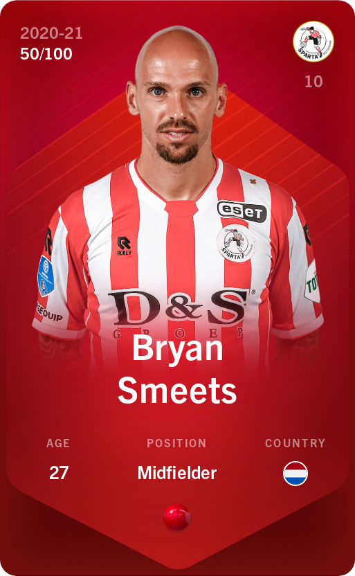 Sorare - Sorare Official - Bryan Smeets 2020-21 • Rare 50/100 - NFT # 3672393060151040506231930812752735489132286618919091919351796513583737387182