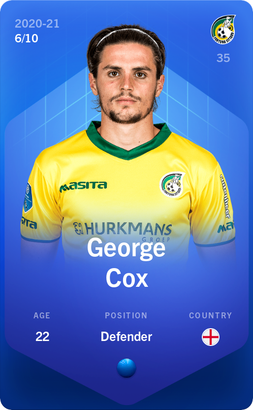 Sorare - Sorare Official - George Cox 2020-21 • Super Rare 6/10 - NFT # 16779323045659400667910453452375107838313565144462759512844599131459280161167