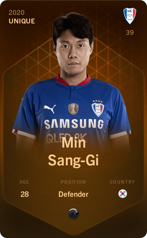 Sorare - Sorare Official - Min Sang-Gi 2020-21 • Unique - NFT # 101807512284339200698234449283693888565451772851295656896006510072773310859305