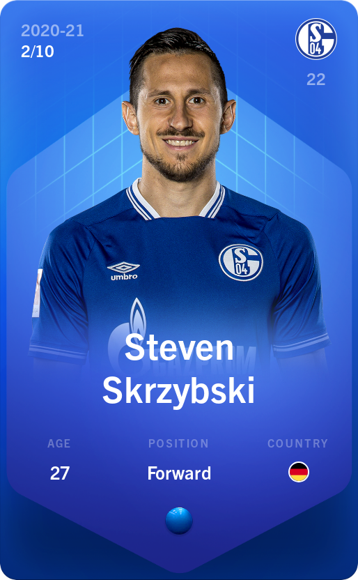 Sorare - Sorare Official - Steven Skrzybski 2020-21 • Super Rare 2/10 - NFT # 64727290104913700887759143053365098748622544183365491507354831338866145809277