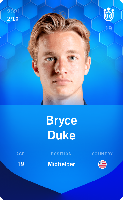 Sorare - Sorare Official - Bryce Duke 2021-22 • Super Rare 2/10 - NFT # 52614984085385541008223056684987722881204913180146357046157556776522916789940