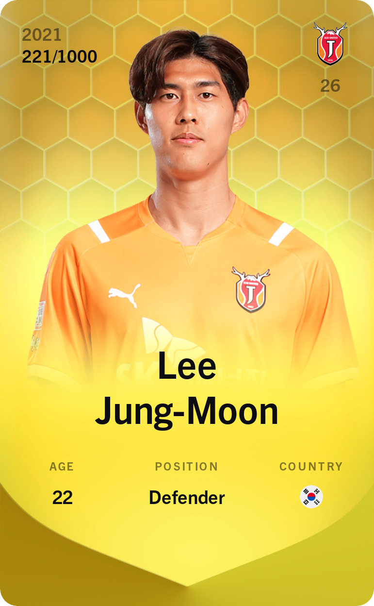 Sorare - Sorare Official - Lee Jung-Moon 2021-22 • Limited 221/1000 - NFT # 98120194104887972050407917416671345325008582231289797109627115276405089289662