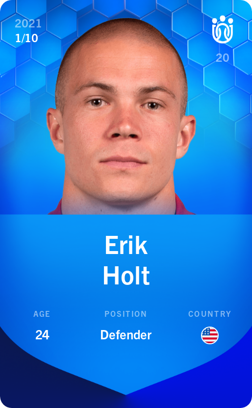 Sorare - Sorare Official - Erik Holt 2021-22 • Super Rare 1/10 - NFT # 73916609200287466678419411135985787975019314289556431465619625618751676595527