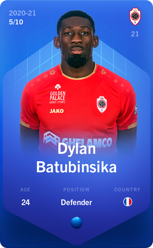 Sorare - Sorare Official - Dylan Batubinsika 2020-21 • Super Rare 5/10 - NFT # 7670552892986466774150787656608946363104306385982879431368535126862744318269