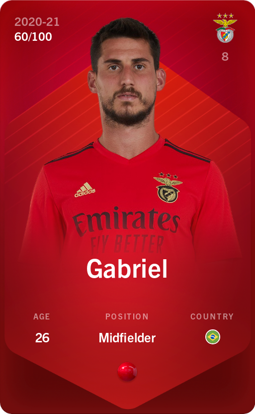 Sorare - Sorare Official - Gabriel 2020-21 • Rare 60/100 - NFT # 75334096448009986803645224033132366397704877430731115386273657212793097014461
