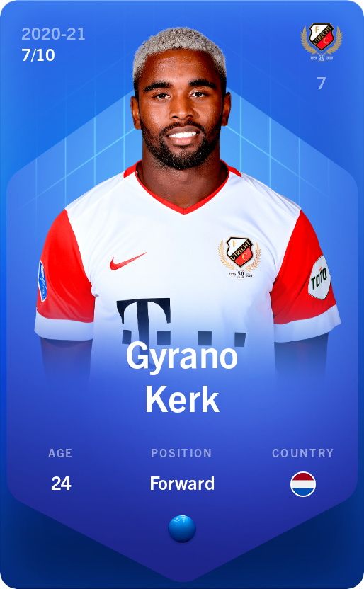 Sorare - Sorare Official - Gyrano Kerk 2020-21 • Super Rare 7/10 - NFT # 112916905305865162292809669694099110267741607645344675586559810058706158471220