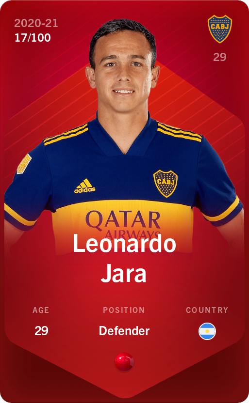 Sorare - Sorare Official - Leonardo Jara 2020-21 • Rare 17/100 - NFT # 9711521687198009993376930794280865117301664679808202693838069641905415216441