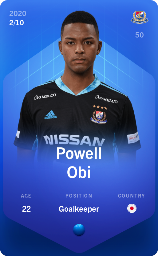 Sorare - Sorare Official - Powell Obi 2020-21 • Super Rare 2/10 - NFT # 67496754515895957936316409169564568821872001785739428810997808536349501978783