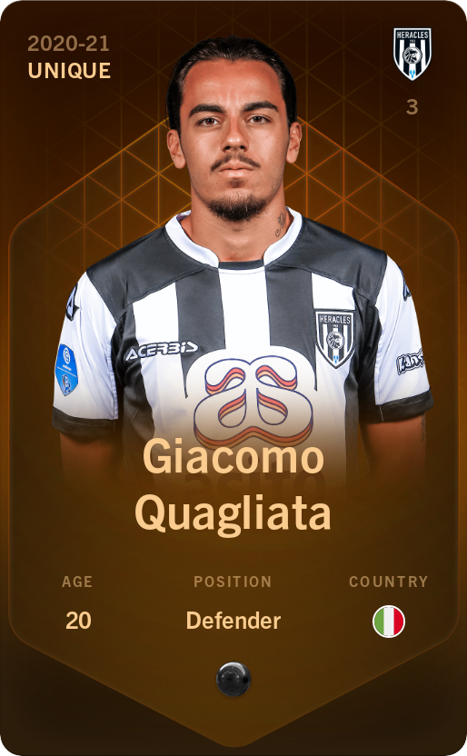 Sorare - Sorare Official - Giacomo Quagliata 2020-21 • Unique - NFT # 85201079781515838143035386522560135830535599529119817666574351973155003859240