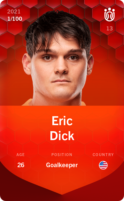 Sorare - Sorare Official - Eric Dick 2021-22 • Rare 1/100 - NFT # 34788112848682495912236146994382233787645528926426917901070347505615271605818
