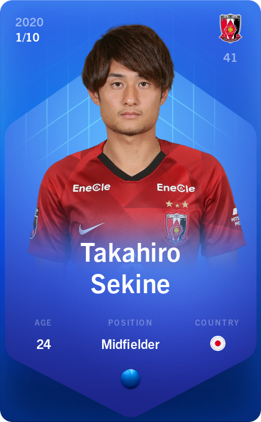 Sorare - Sorare Official - Takahiro Sekine 2020-21 • Super Rare 1/10 - NFT # 50850707240676347837235433489996769687026164487306104636178482661771987672124