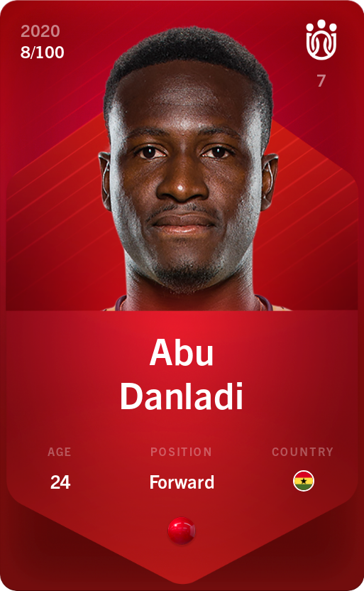 Sorare - Sorare Official - Abu Danladi 2020-21 • Rare 8/100 - NFT # 108961455173262011706887548087080064325359168645483841704292702579846204103706