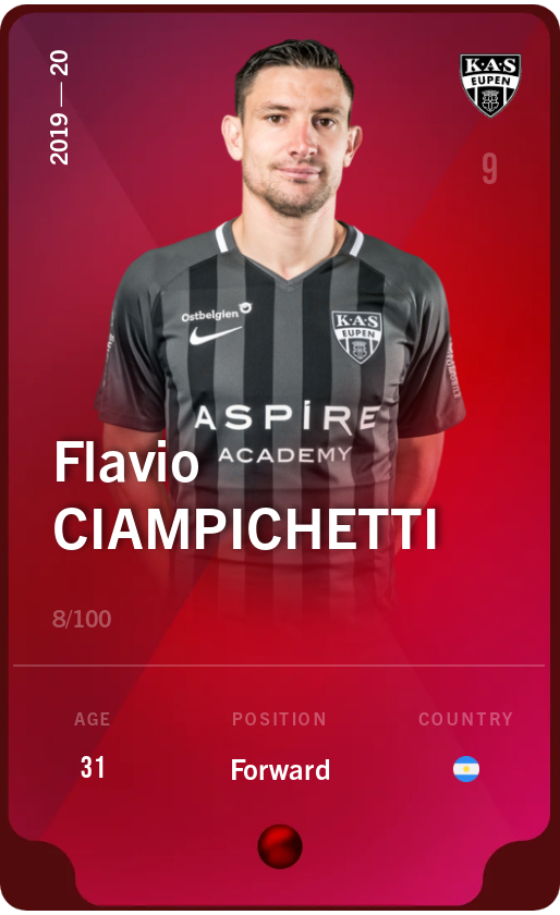 Sorare - Sorare Official - Flavio Ciampichetti 2019-20 • Rare 8/100 - NFT # 108025892309923073157640114186427879032905288648359963724924443439134749105943