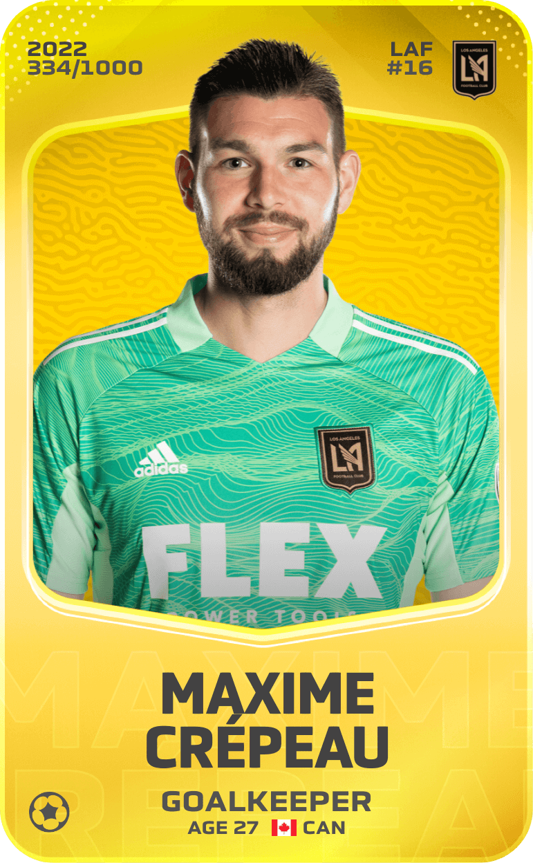Maxime Crépeau 2022-23 • Limited 334/1000
