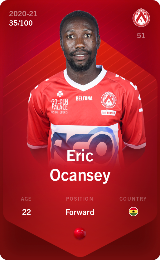 Sorare - Sorare Official - Eric Ocansey 2020-21 • Rare 35/100 - NFT # 53676832143475781078839962350871405314474704013187879712713528072118621404425