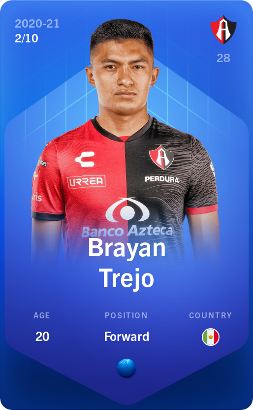 Sorare - Sorare Official - Brayan Trejo 2020-21 • Super Rare 2/10 - NFT # 98750878173068637091354545277850177437109920624839058855994931256862766162794