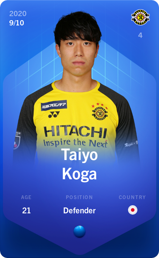 Sorare - Sorare Official - Taiyo Koga 2020-21 • Super Rare 9/10 - NFT # 21084094243984015789173306603244593168528604777774975687666825764573011638723