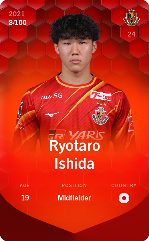 Sorare - Sorare Official - Ryotaro Ishida 2021-22 • Rare 8/100 - NFT # 48467586017058006148138290430141931438540878361136402675500916076796986056018