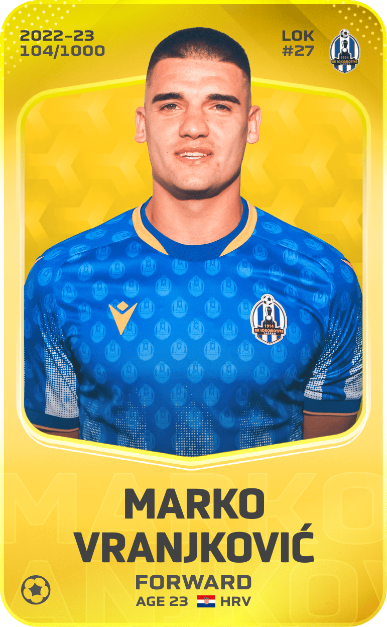 Marko Vranjković 2022-23 • Limited 104/1000