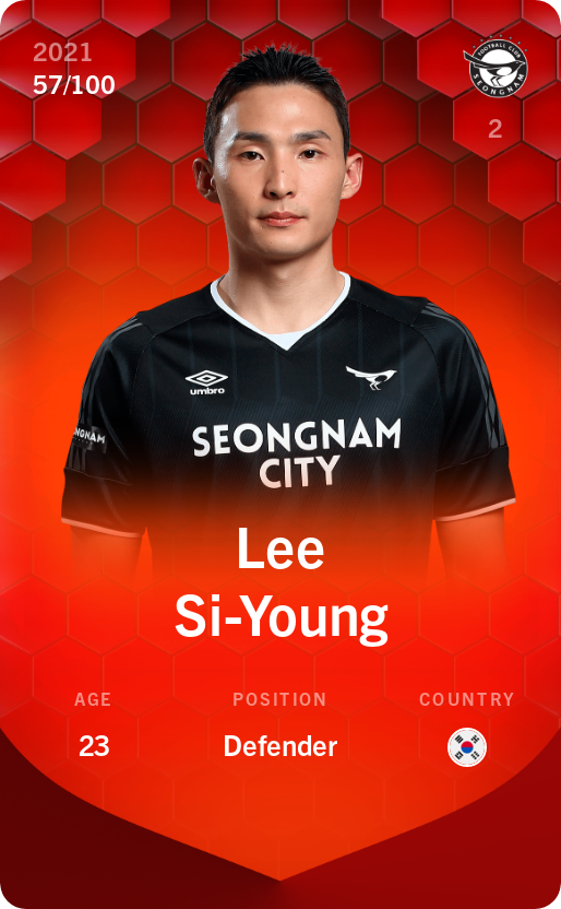 Sorare - Sorare Official - Lee Si-Young 2021-22 • Rare 57/100 - NFT # 98524455892839087074524382050700557529531508231267524786927552696354098628054