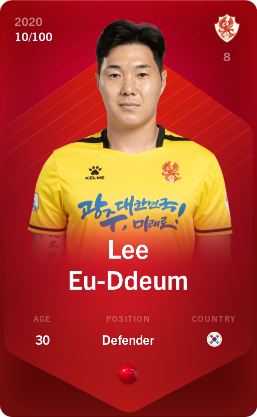 Sorare - Sorare Official - Lee Eu-Ddeum 2020-21 • Rare 10/100 - NFT # 50643444132905946063948441395287334798312164765755296962470886319237684525209