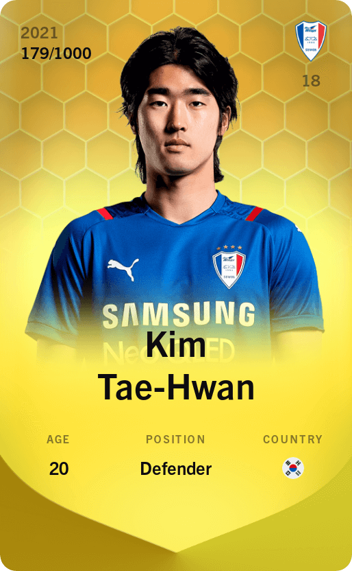 Kim Tae-Hwan 2021-22 • Limited 179/1000