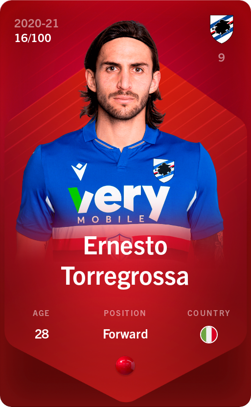 Sorare - Sorare Official - Ernesto Torregrossa 2020-21 • Rare 16/100 - NFT # 3503308227654075962234579314852072608620044065319011321650172908308643662176