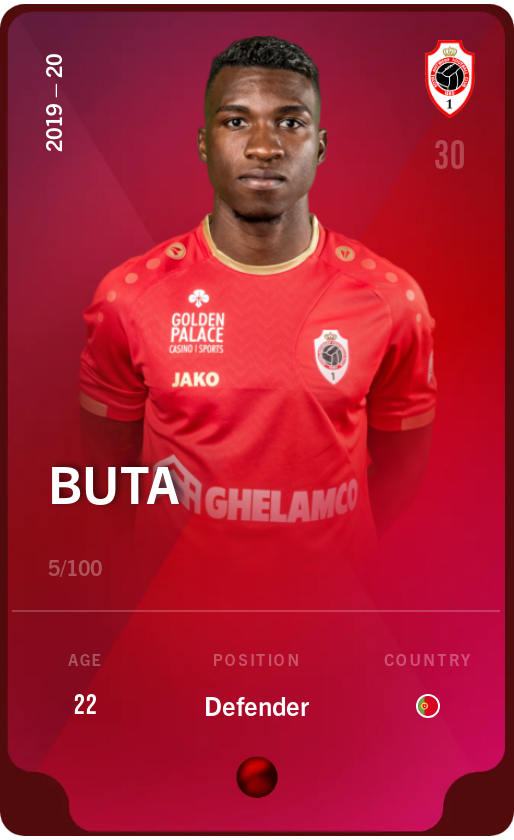 Sorare - Sorare Official - Buta 2019-20 • Rare 5/100 - NFT # 39828227880080968689421159288019651510001191031047579738536902771486890834955