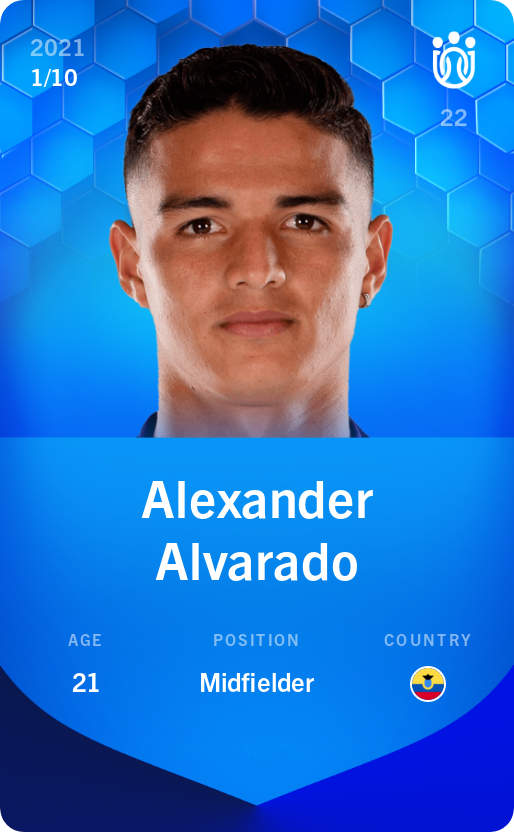 Sorare - Sorare Official - Alexander Alvarado 2021-22 • Super Rare 1/10 - NFT # 70608722654278708975767868421654777427146294049938229750756281114864161811693
