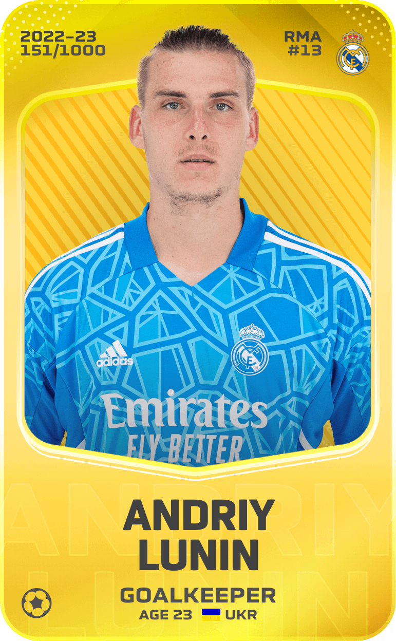 Andriy Lunin 2022-23 • Limited 151/1000