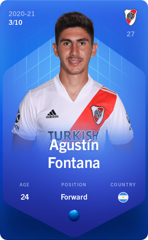 Sorare - Sorare Official - Agustín Fontana 2020-21 • Super Rare 3/10 - NFT # 16171237898130851310702429551916553443654848595246699346006707322430781072956