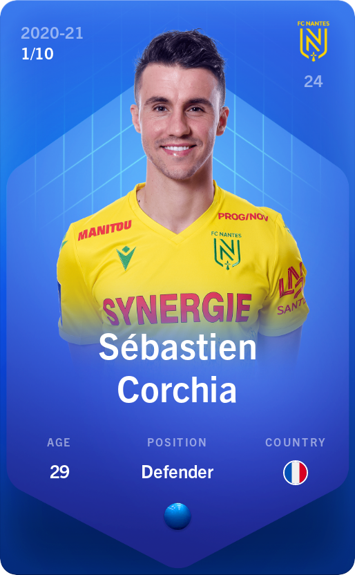 Sorare - Sorare Official - Sébastien Corchia 2020-21 • Super Rare 1/10 - NFT # 15048955476424269307088083995218746698329187575132815792135829749536824744341